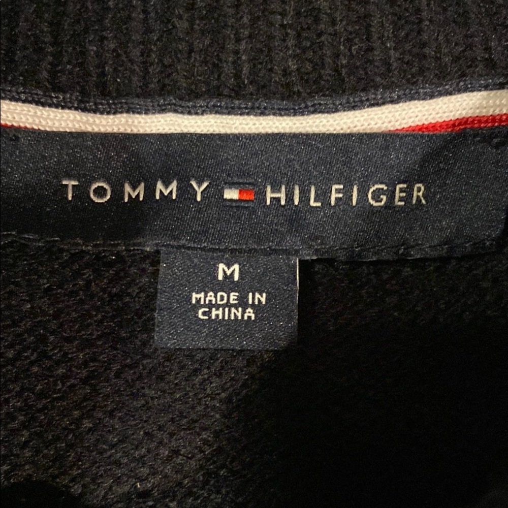 Navy Crewneck Sweater with Script Logo - Picture 2 of 8
